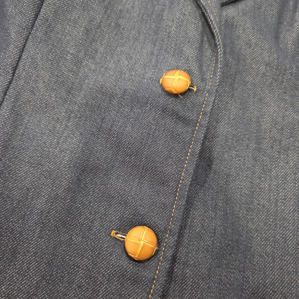 Vintage Homemade/Handmade Women's Denim Blazer Jacket SMALL/Medium - Picture 4 of 6